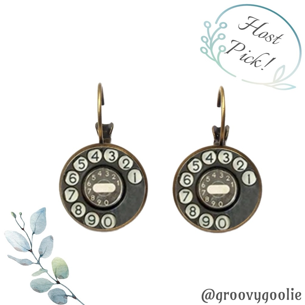 🎉HP! New Retro Rotary Phone Earrings